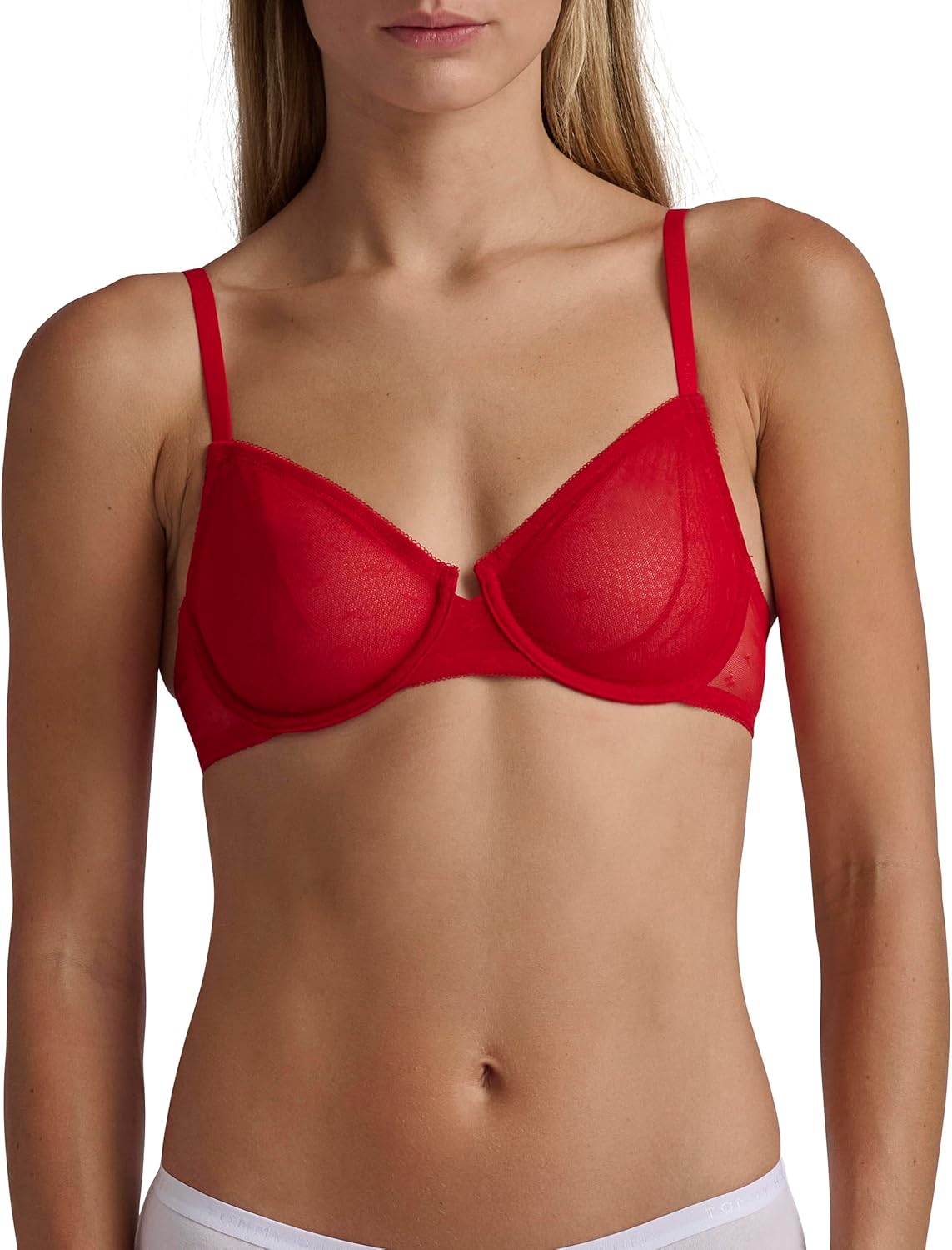 

Женский бюстгальтер-балконет Tommy Hilfiger без подкладки на косточках, Tango Red