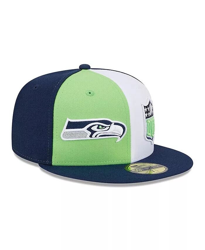

Мужская неоново-зеленая, темно-синяя бейсболка Seattle Seahawks 2023 Sideline 59FIFTY Fitted New Era