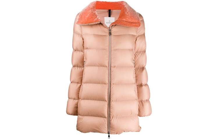 

Пуховик женский розовый Moncler, розовый