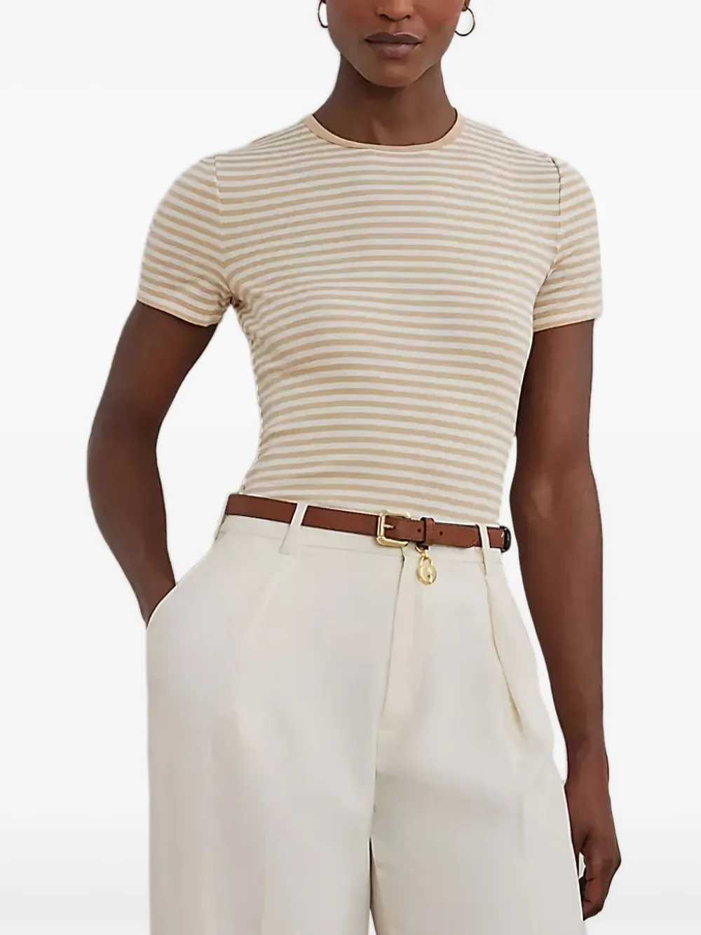 

Футболка в полоску Lauren Ralph Lauren, нейтральный