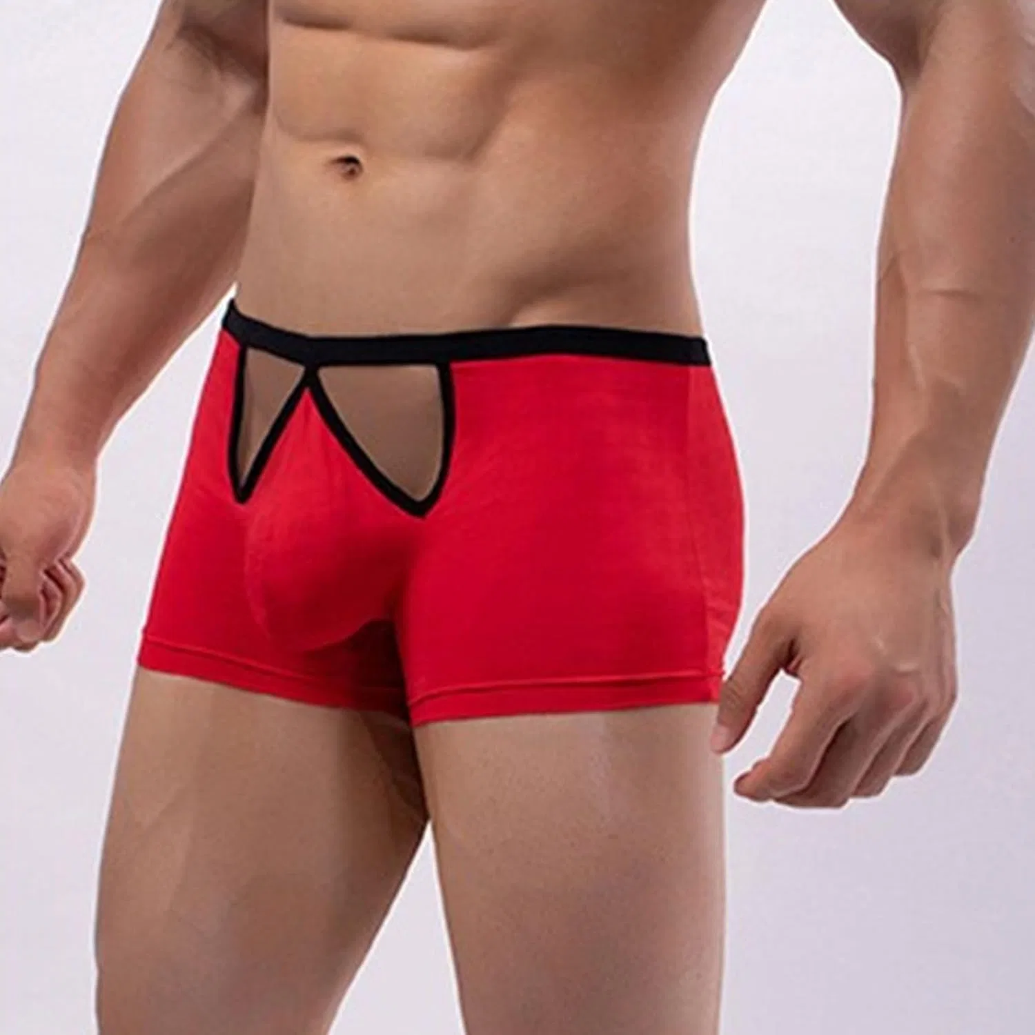 Трусы боксеры Ice Silk Mesh, Red — фото 3
