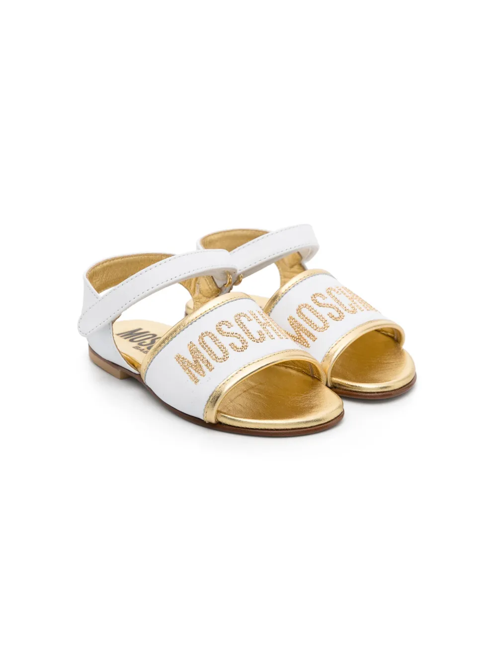 

Сандалии с логотипом Moschino Kids, белый
