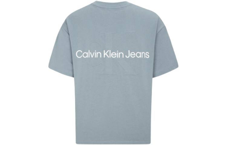 Calvin Klein Футболка унисекс, серая с синим — фото 4