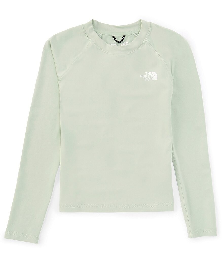 

Футболка от солнца с длинными рукавами The North Face для маленьких/больших девочек 6–16 лет, зеленый
