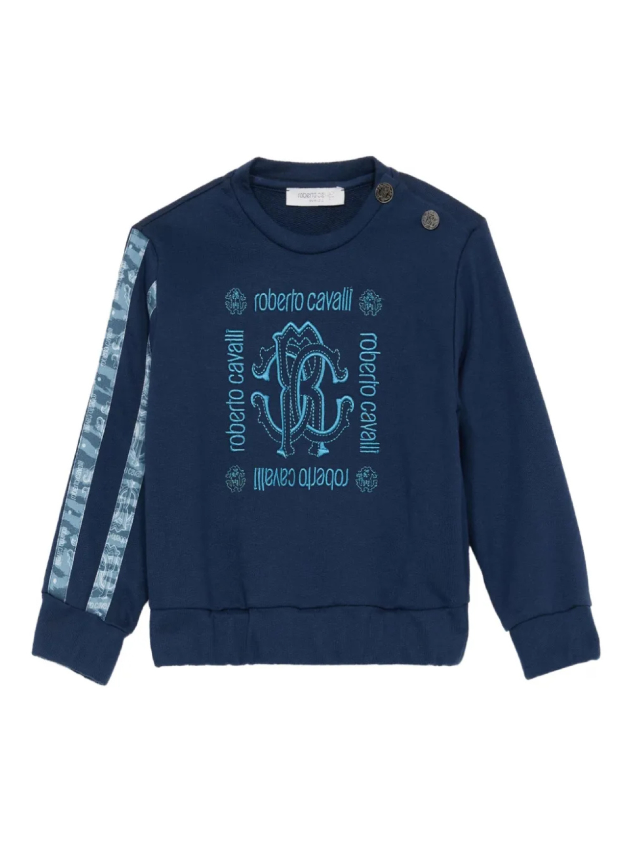 

Толстовка с логотипом Roberto Cavalli Junior, синий