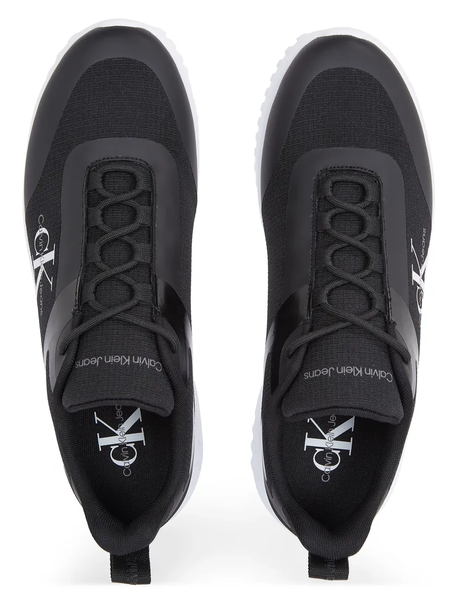 Кроссовки Calvin Klein Jeans "EVA RUNNER LOW LACE ML MIX", черный/белый — фото 4