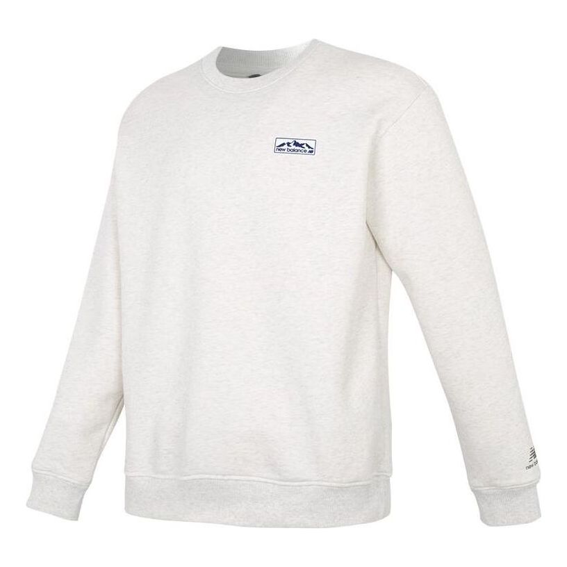 

Свитер New Balance Logo Lifestyle Sweatshirt 'White Blue', белый