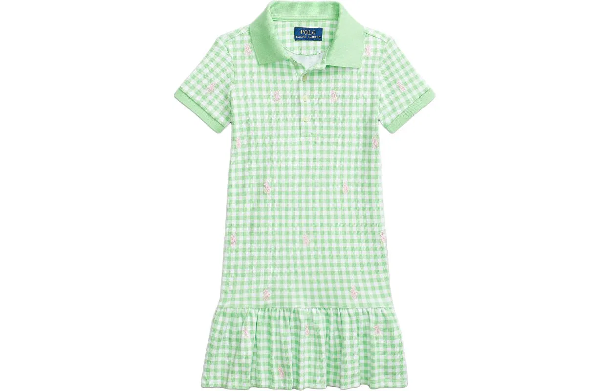 Платье детское желто-зеленое Polo Ralph Lauren