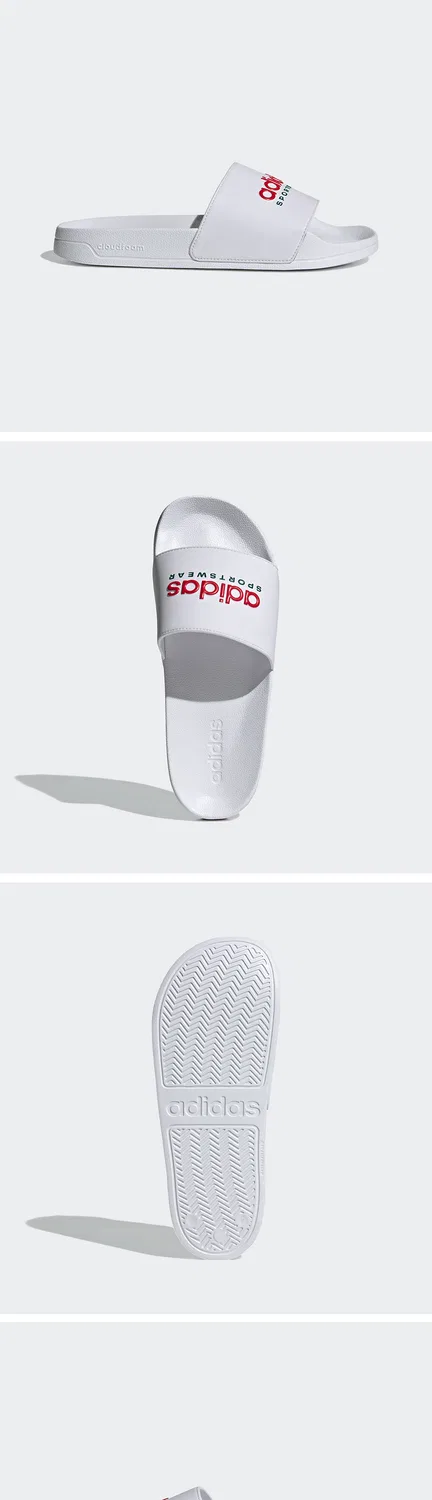 Мужские шлёпанцы Adidas Adilette Shower белые с зелёным — фото 4