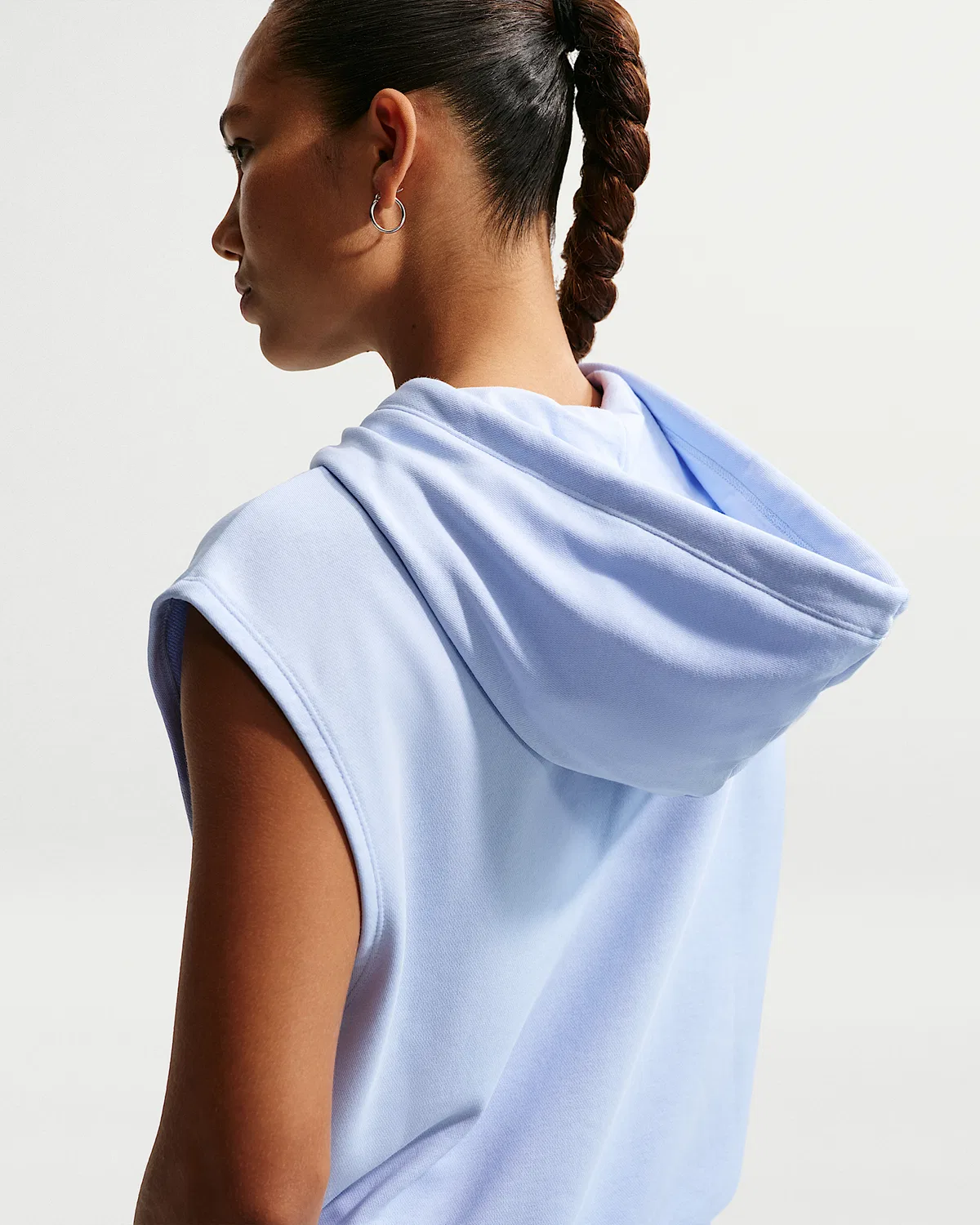 Женский топ без рукавов Nike Sportswear Phoenix Fleece, Hydrogen Blue/Sail — фото 2
