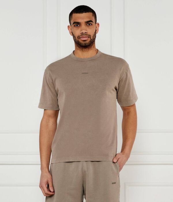 

Футболка с доком Relaxed fit Hugo, коричневый