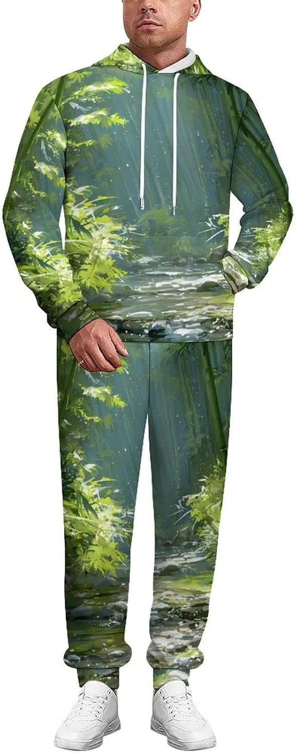 Спортивный костюм с капюшоном, джоггеры, Green Forests, Style