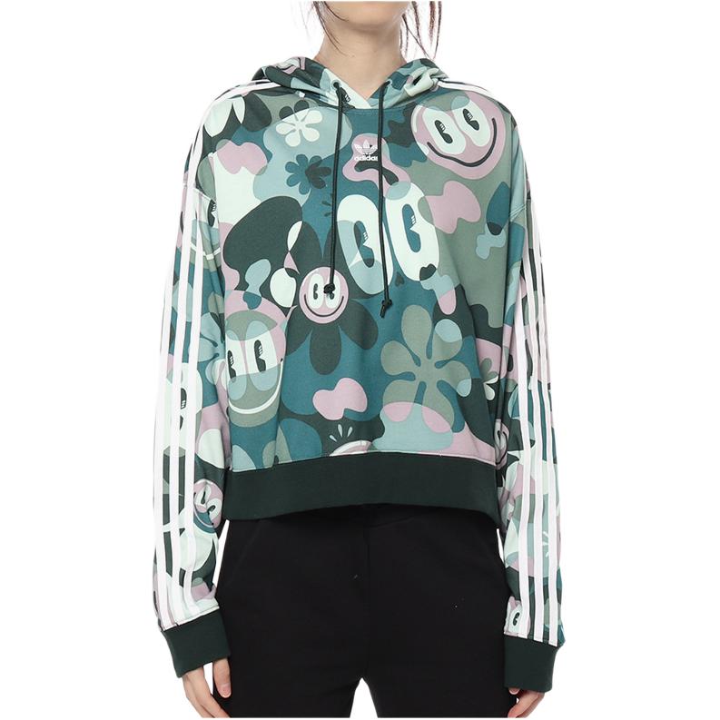 Adidas Originals Толстовка Clover Series женская зеленая — фото 3
