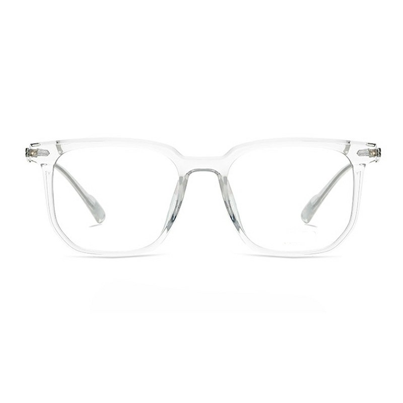 

BOELEO Пластиковая оправа квадратной формы для очков унисекс, Clear White
