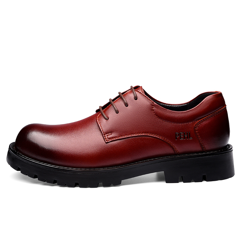

PEHL Мужские повседневные туфли Low top Black/Red Brown - Red Brown с увеличенной высотой, цвет Red Brown Height Increasing
