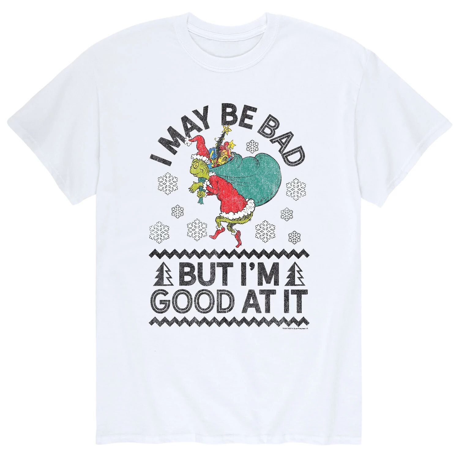 

Мужская футболка Dr. Seuss The Grinch Bad Good Good Licensed Character