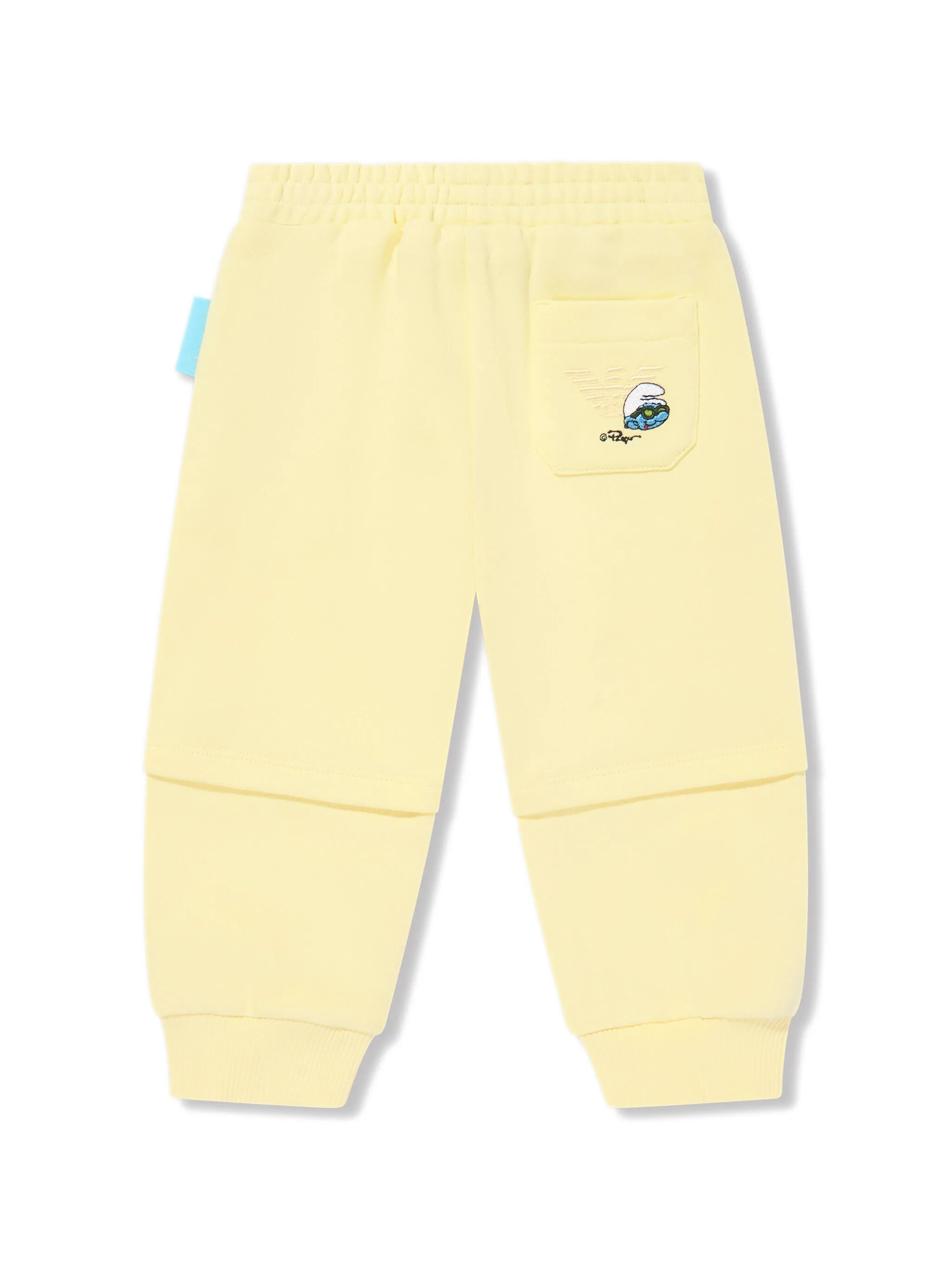 Спортивные брюки из коллаборации с The Smurfs Emporio Armani Kids, желтый — фото 2