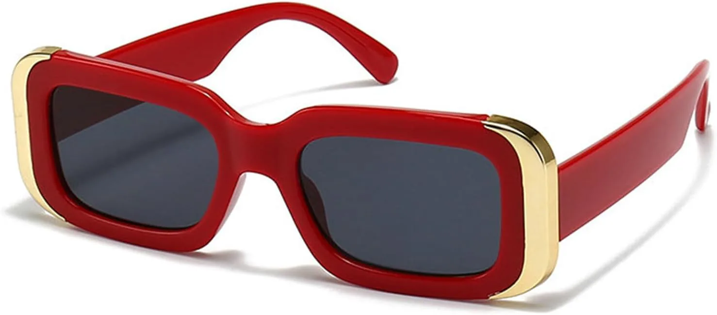 

Солнцезащитные очки Willochra в стиле ретро 90-х, прямоугольной формы, для женщин и мужчин, модные, в массивной квадратной оправе, защита UV400, цвет F27, Red