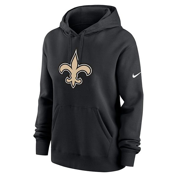 Женская черная толстовка с капюшоном New Orleans Saints Club Fleece Nike — фото 3