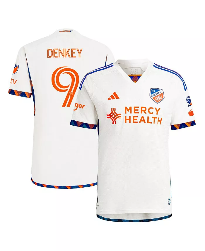 

Мужская футболка Kevin Denkey White FC Cincinnati 2024 The Canvas Kit Authentic Player Jersey adidas