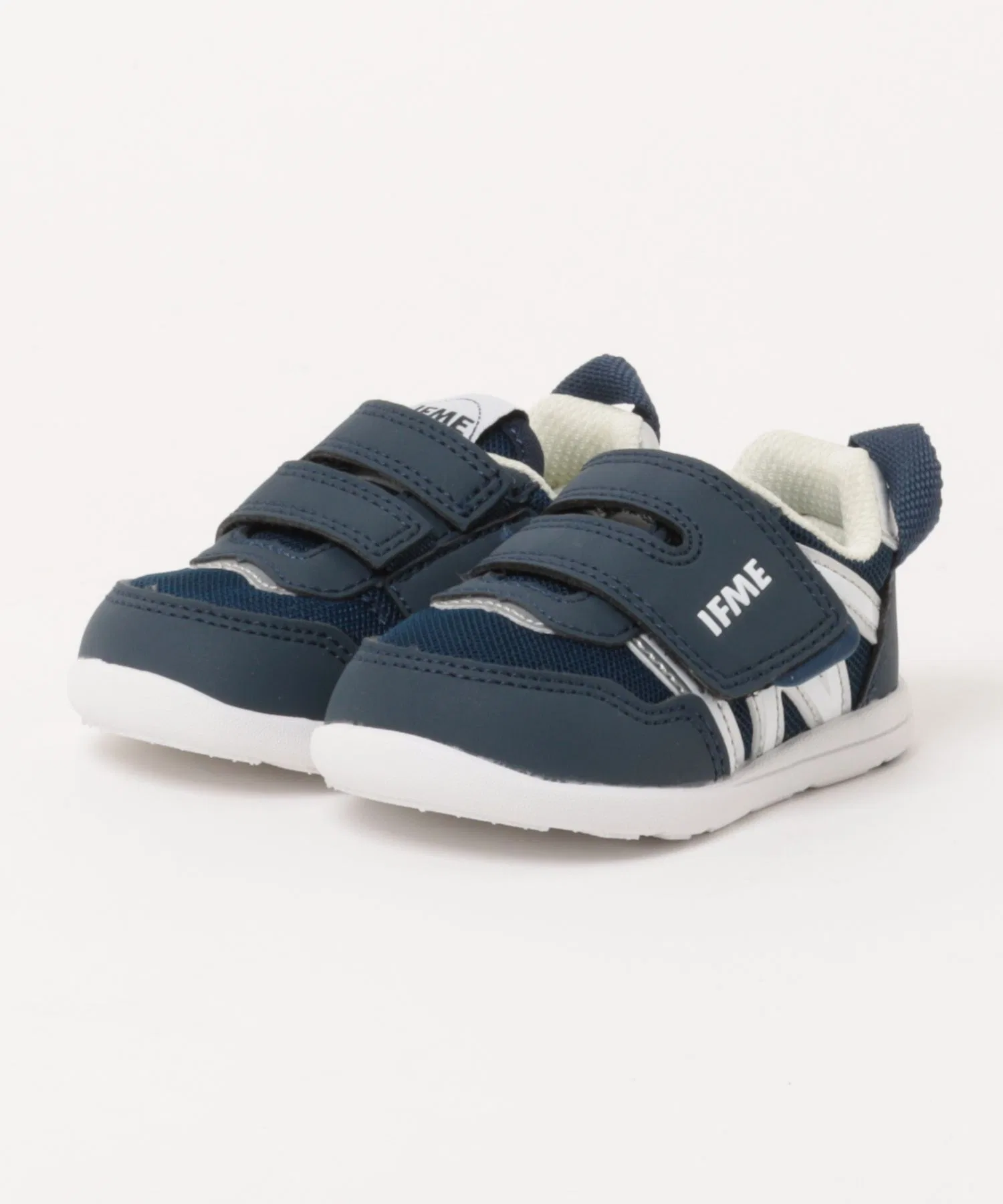 Детские кроссовки IFME Light Baby Mesh One-Belt спортивные для малышей тёмно-синие