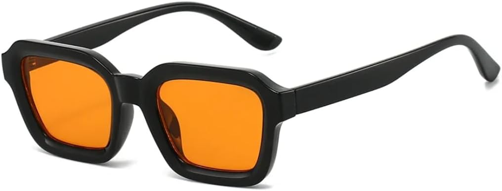 

Мужские винтажные солнцезащитные очки в прямоугольной оправе, модные ретро-очки, роскошные солнцезащитные очки с защитой от УФ-излучения UV400, женские очки VRTRFFTR, Black Orange