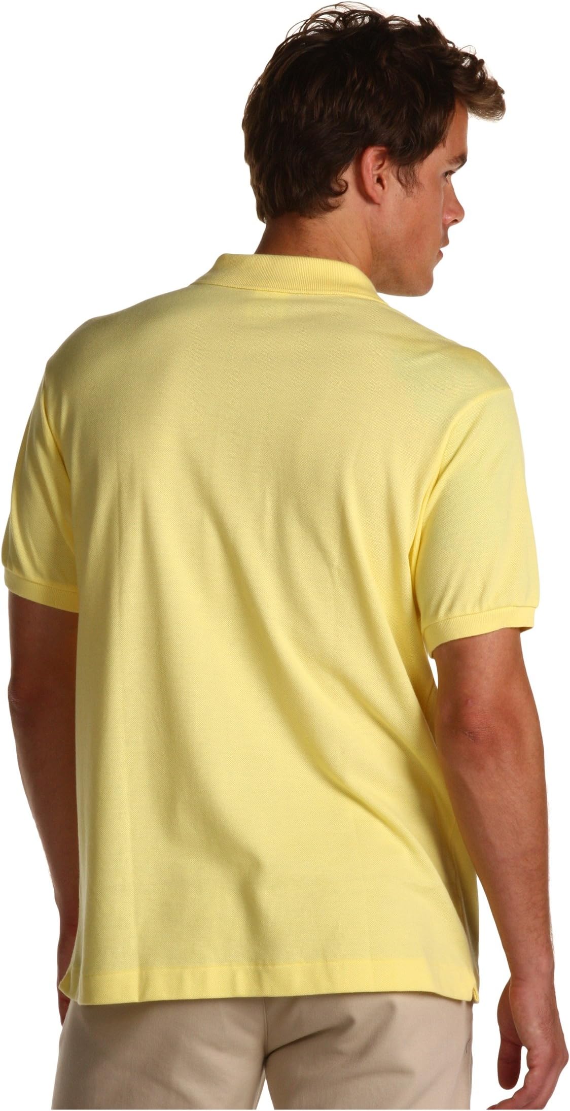 Поло Lacoste Short Sleeve Classic Pique Polo Shirt, желтый — фото 3