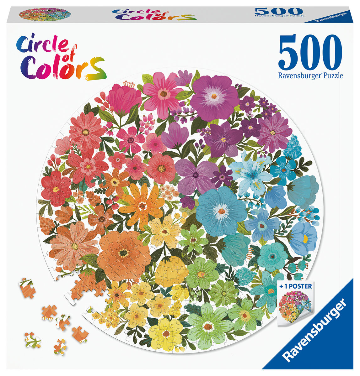 

Равенсбургер, пазл, Цветовая палитра, Цветы, 500 шт. Ravensburger