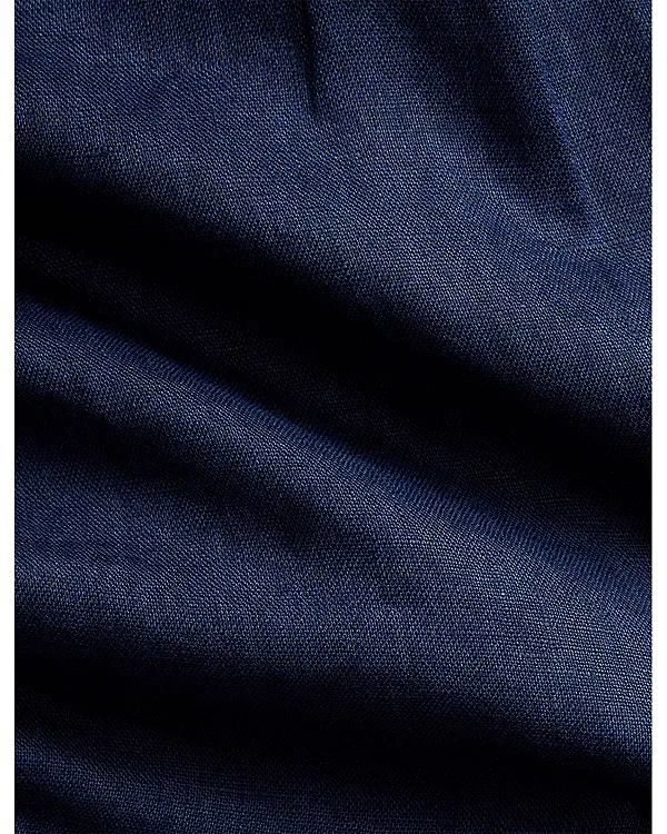 Поло льняная рубашка с коротким рукавом - детская Ralph Lauren, Navy — фото 3
