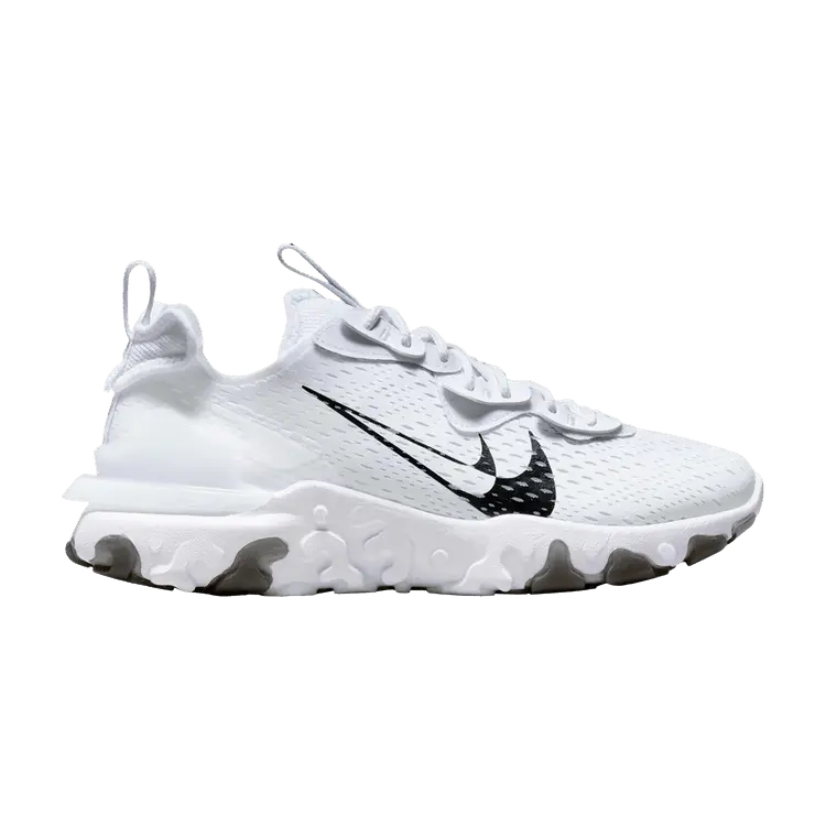 Кроссовки Wmns React Vision 'Double Swoosh - White Black', белый