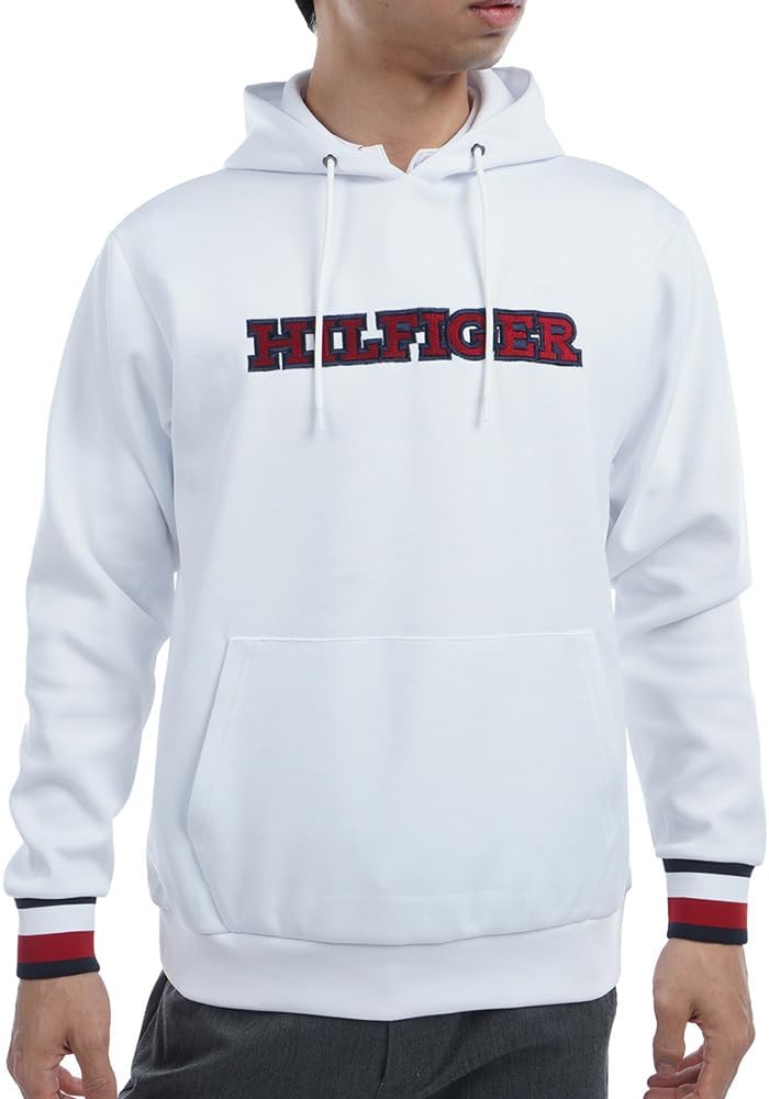 

Мужская толстовка с капюшоном Tommy Hilfiger Golf THMA457, с логотипом спереди, белый