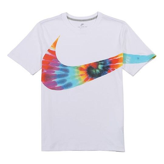 

Футболка sportswear big swoosh tee hook white bottom color hook short sleeve male Nike, белый