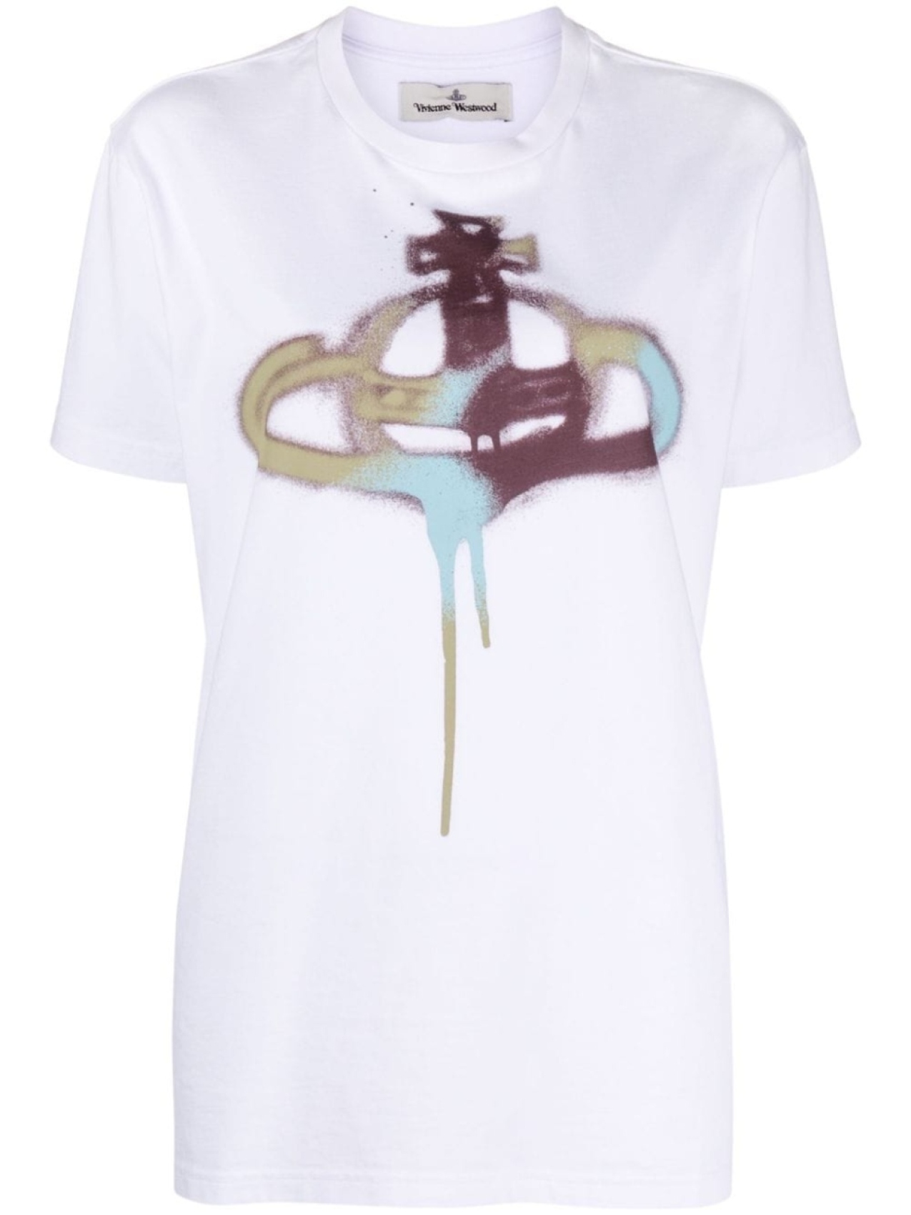 

Vivienne Westwood Orb-spraypaint cotton T-shirt, белый