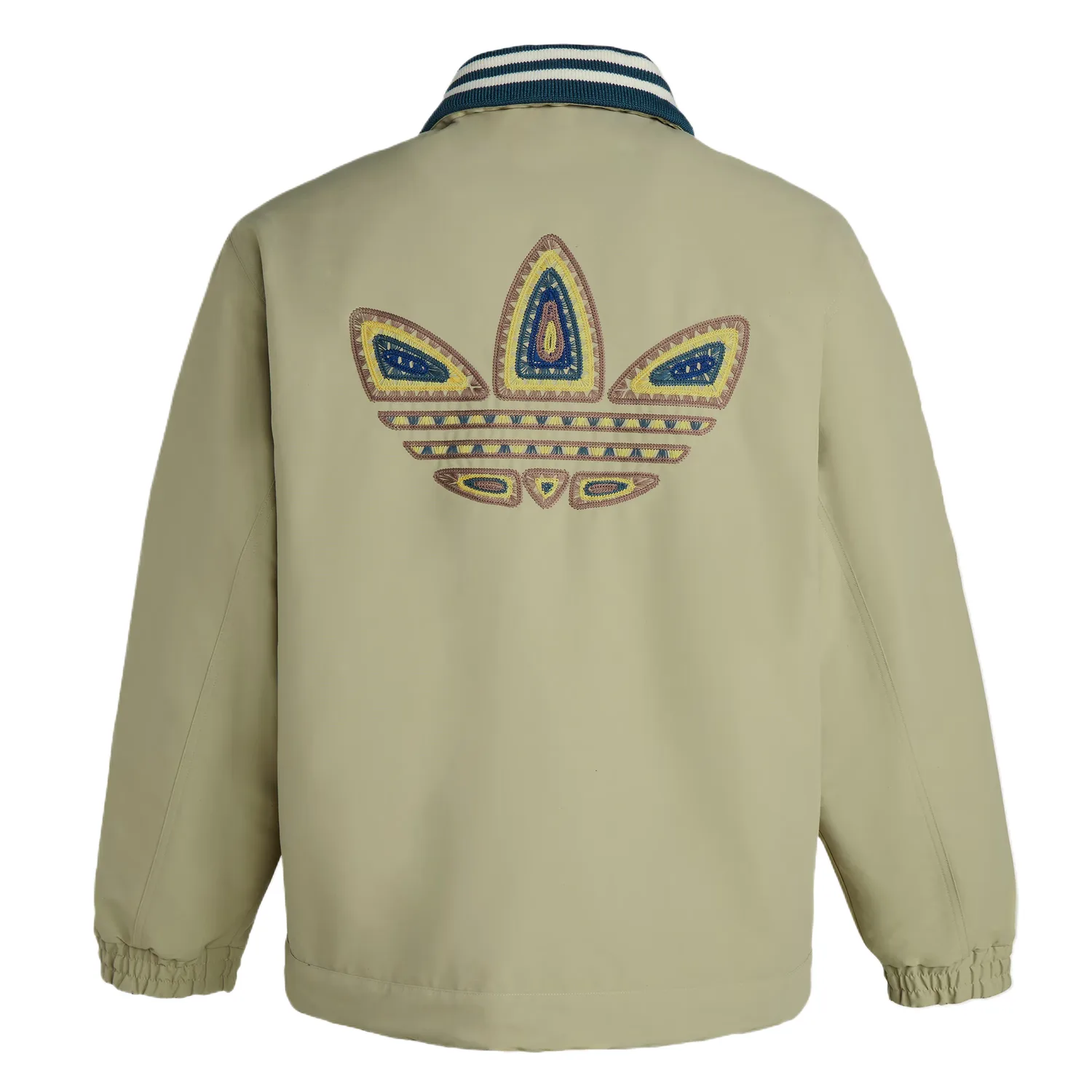 Adidas Originals Куртка мужская светло-зеленая умбра/синий лацкан умеренный реверсивный — фото 3