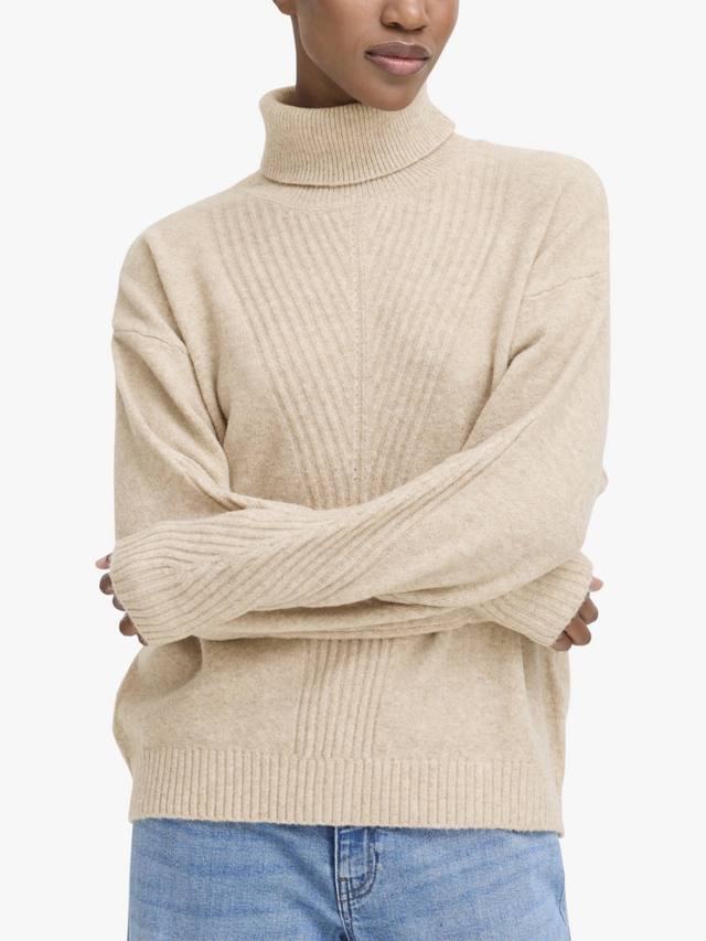 

Dasila джемпер с длинными рукавами и воротником-стойкой ICHI, Oatmeal Melange