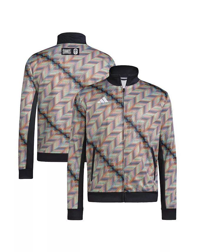 

Мужская черная спортивная куртка Nashville SC 2024 Hispanic Heritage с застежкой-молнией adidas