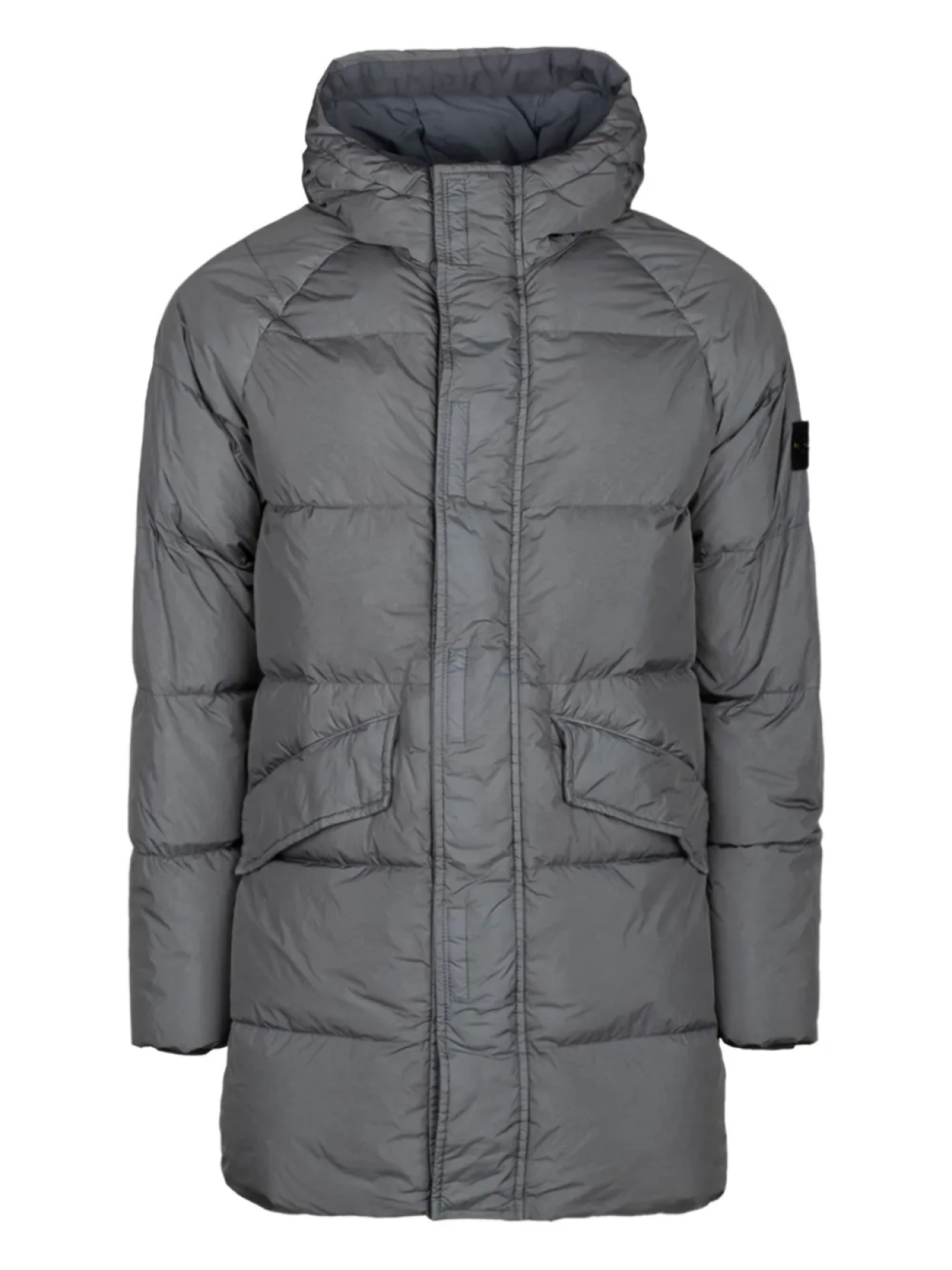 

Пальто-стеганое Stone Island Junior с мотивом «Компас», серый