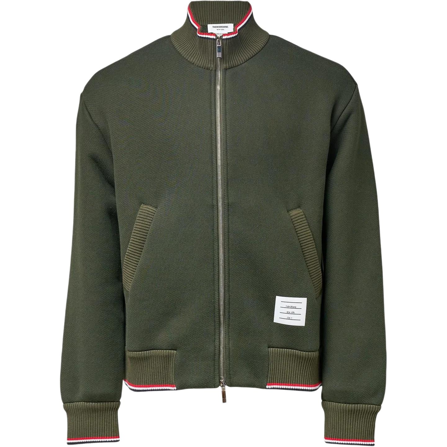 

THOM BROWNE Свитер мужской зеленый водолазка Moderate