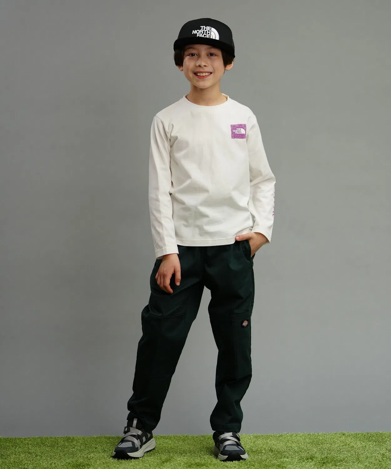 Штаны детские Dickies двойные колени чёрные
