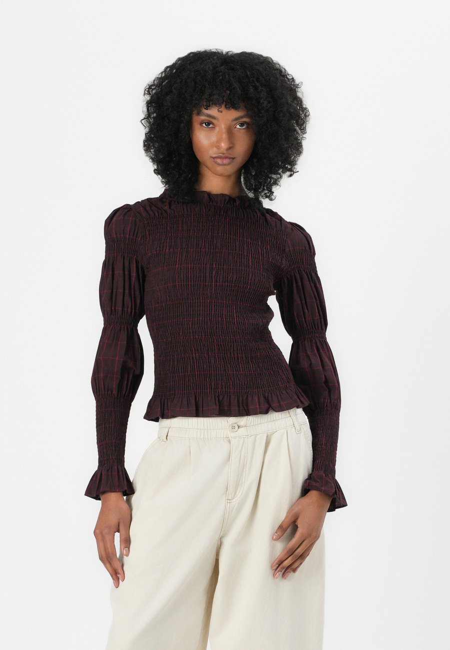 

Блуза YAS YASCHEMMA, Winetasting /Red