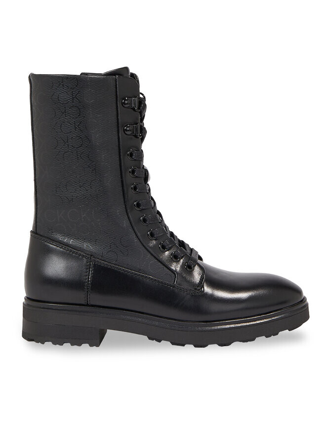 Ботильоны на шнуровке Cleat Combat Boot - Epi Mono Mix Calvin Klein, черный