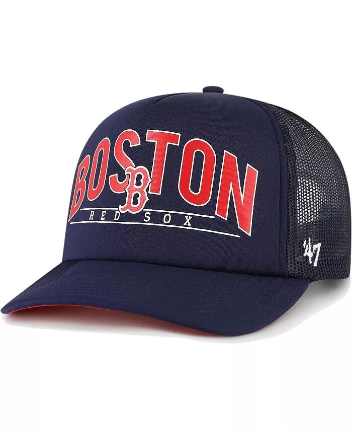 

Мужская темно-синяя кепка Boston Red Sox Backhaul из пеноматериала Trucker Snapback '47 Brand
