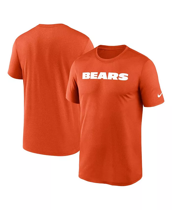 

Мужская оранжевая футболка Chicago Bears Primetime Legend Wordmark Performance Nike