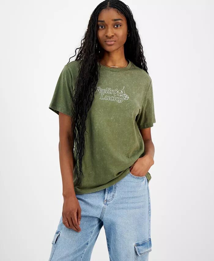 

Футболка с рисунком для юниоров Feeling Lucky Grayson Threads, The Label, зеленый