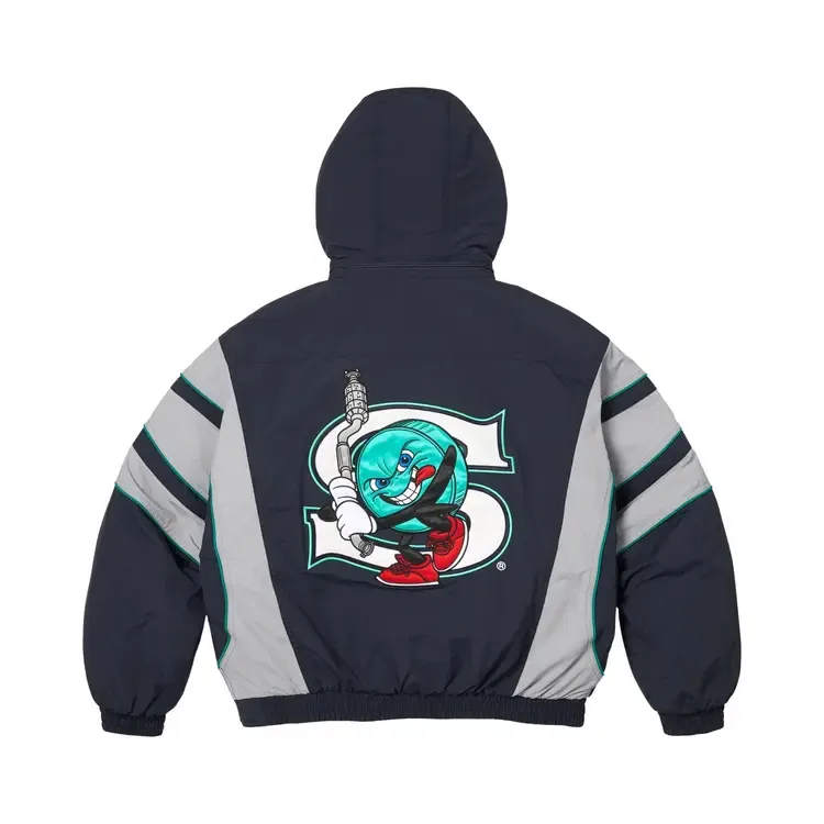 Куртка Supreme x Salem Half Zip Stadium Jacket, синий — фото 2