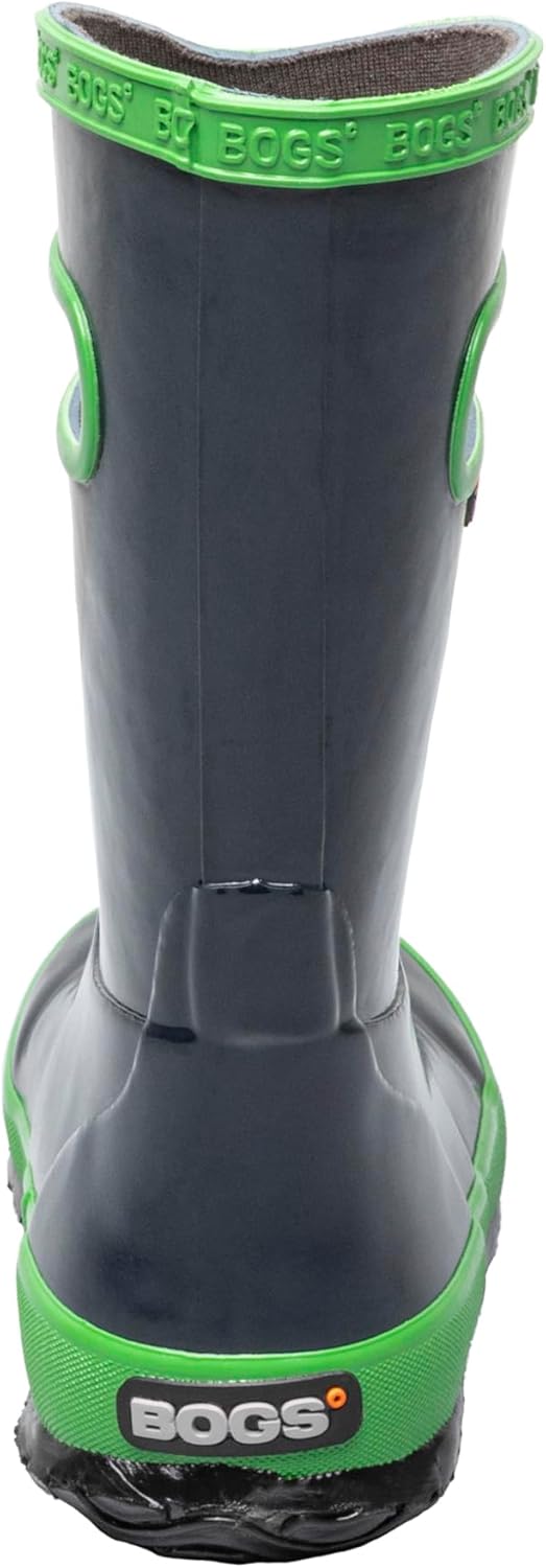 Детские резиновые сапоги BOGS, однотонные, Little Kid (4-8 Years) Navy/Green — фото 4