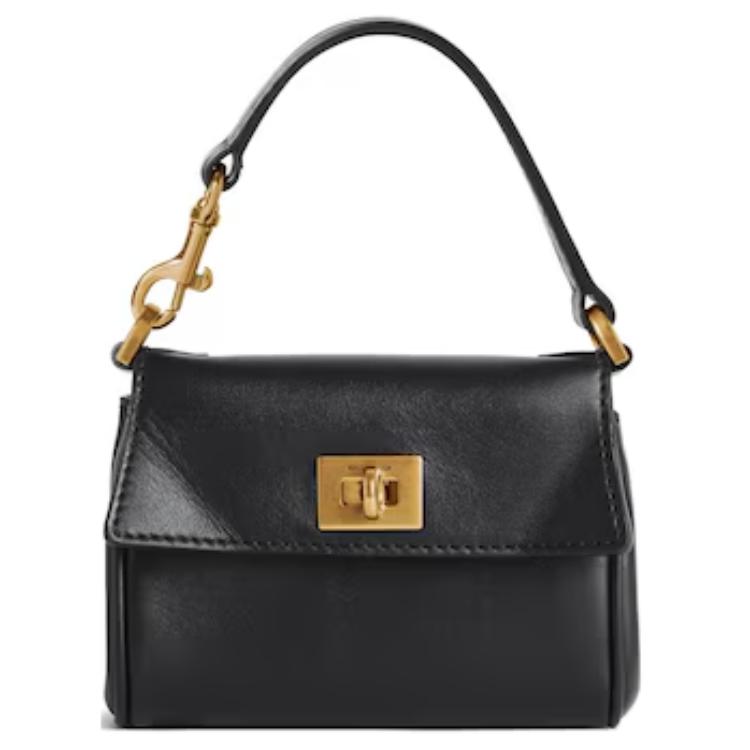 

Balenciaga Миниатюрная женская сумка из гладкой телячьей кожи черного цвета