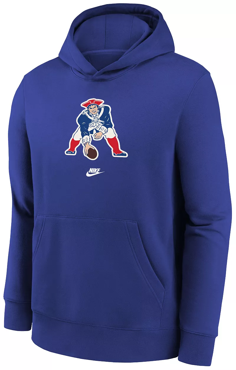 

Пуловер с капюшоном Nike Youth New England Patriots Rewind Throwback Old Royal