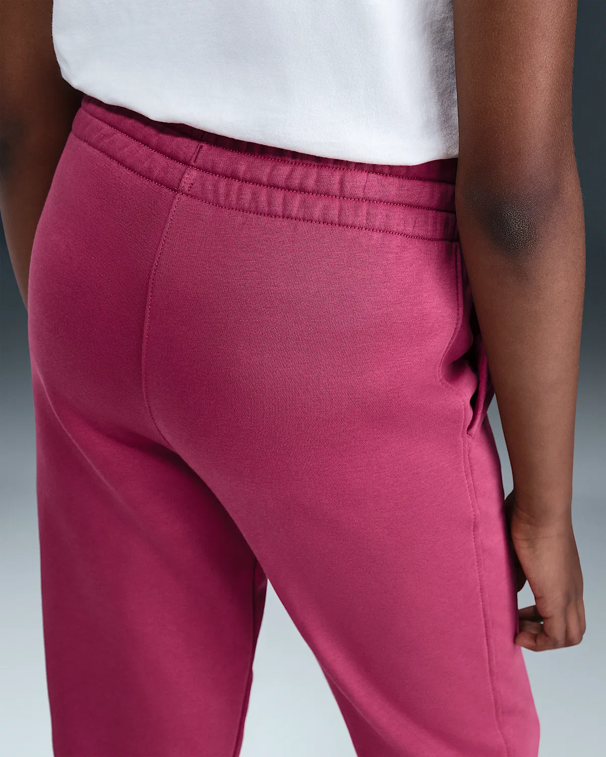 Джоггеры Nike Sportswear Club Fleece для старших детей, Sweet Beet/White — фото 3