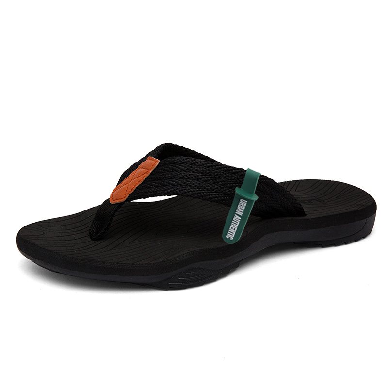 

Износостойкие противоскользящие шлепанцы мужские URBAN AUTHENTIC, Black